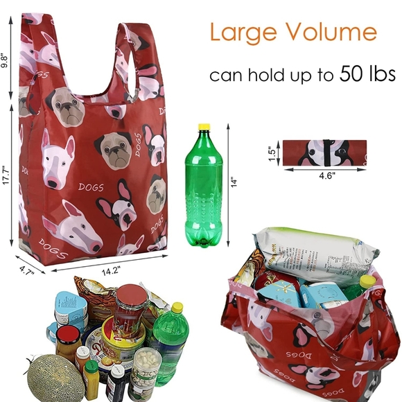 🛍️ $28 SALE 🛍️ REUSABLE 🌎 Earth-Saving Shopping Bags PENGUINS 🐧 (2 bags) - Picture 11 of 13
